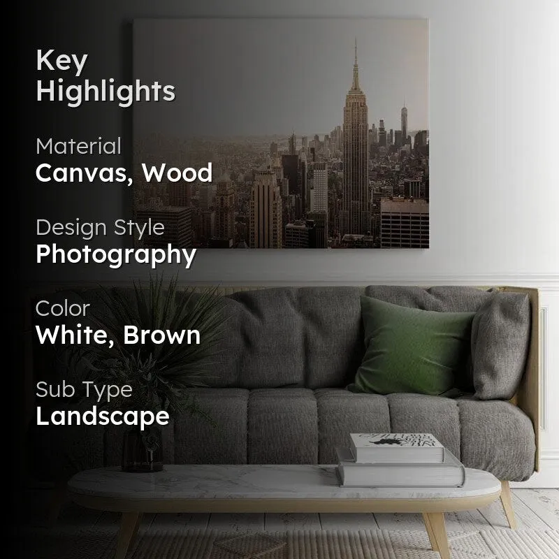 Manhattan Horizon Wall Painting - Gallery Wrap media 2