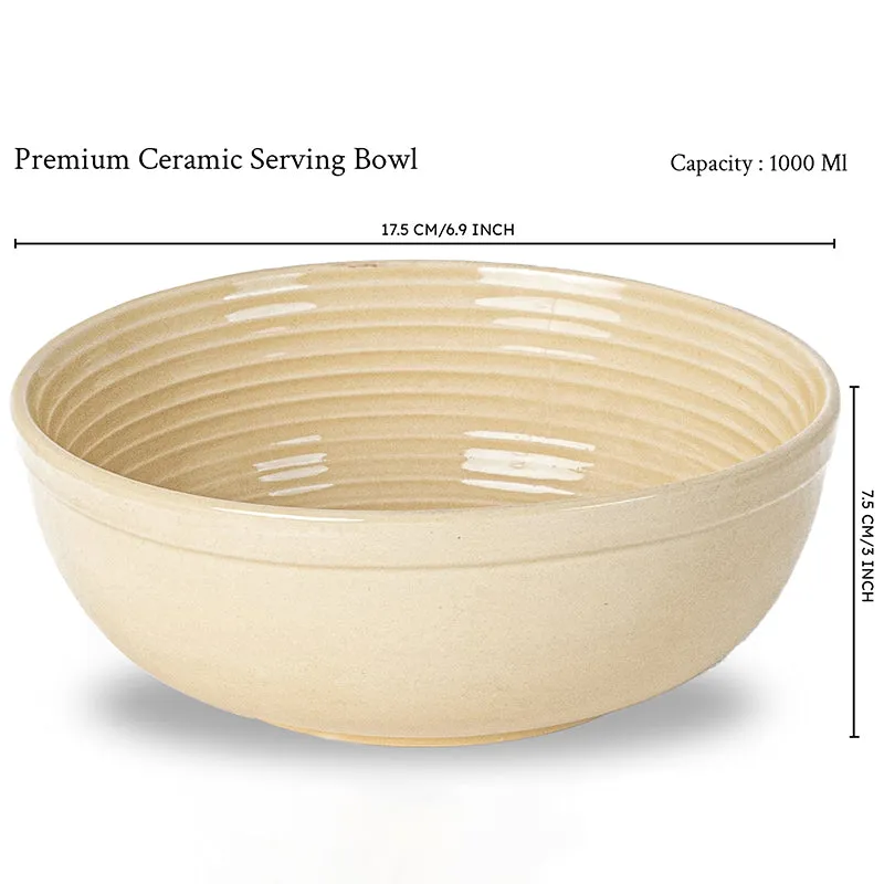 Terra Ridge Serving Bowl (Ivory/1000 mL) - Set Of Two - 8