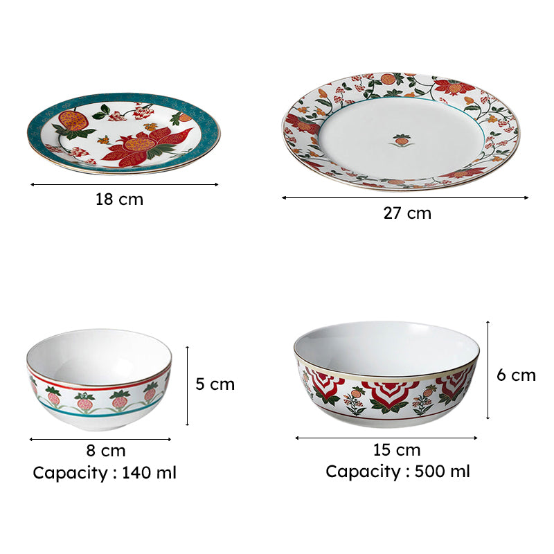 India Circus Parisienne Bone China Dinner Set - 20 Piece Set media 8