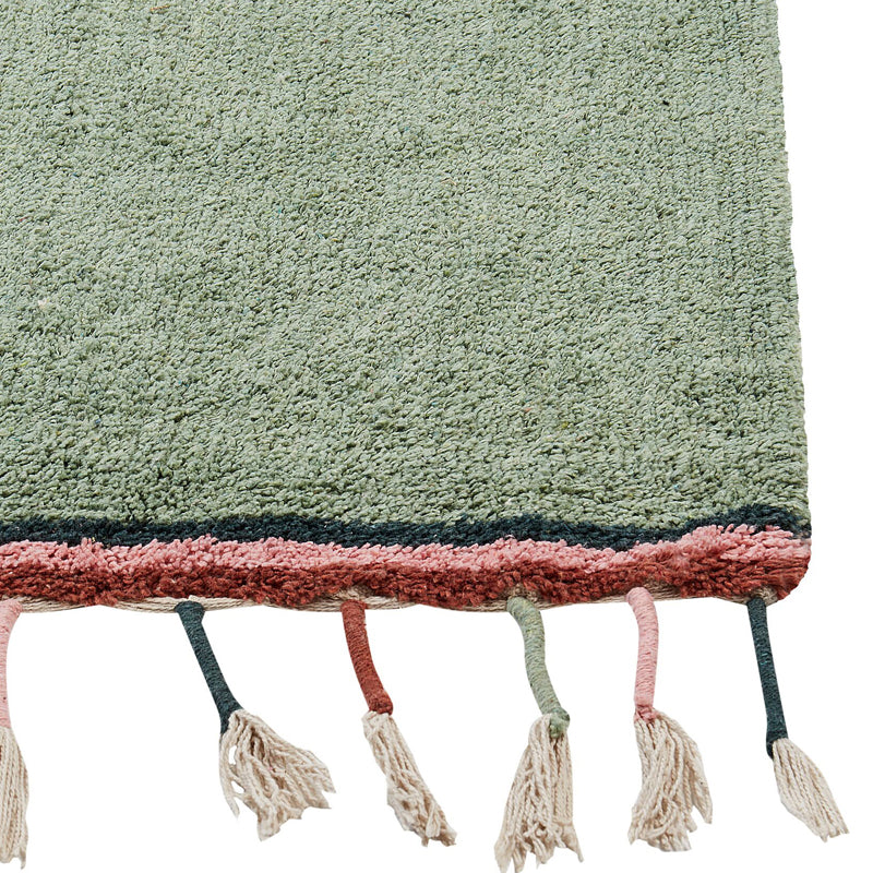 Serene Soft Tufted Cotton Area Rug - Sage Green media 4
