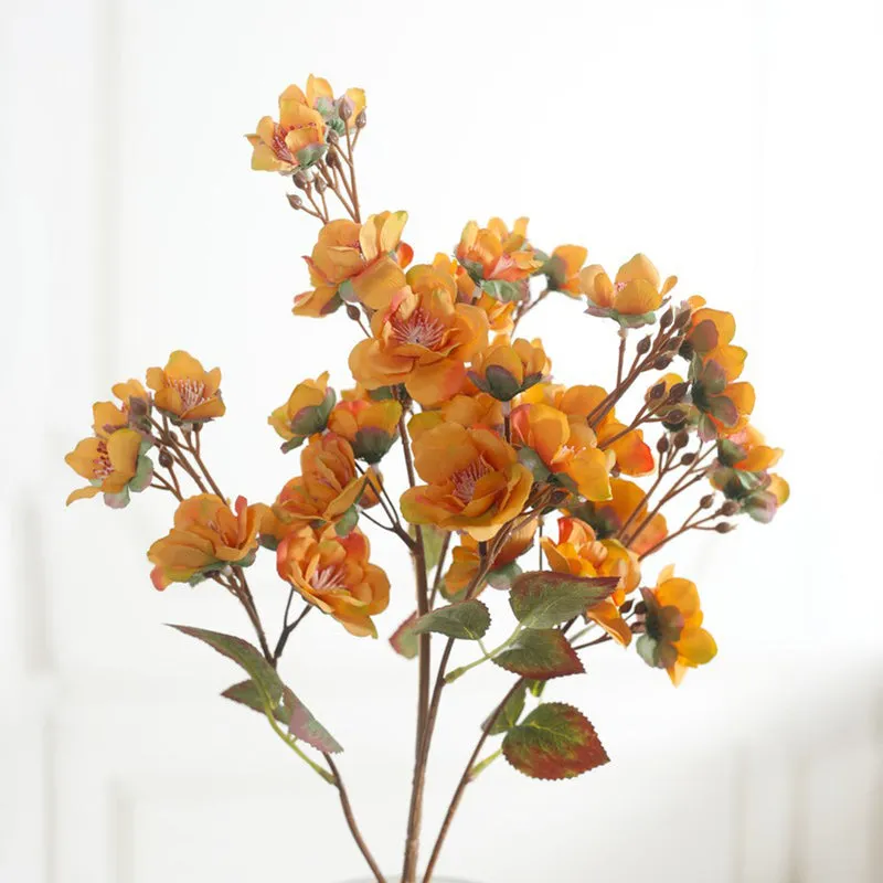 Multiflora Meadow Artificial Flower Spray - Yellow media 8
