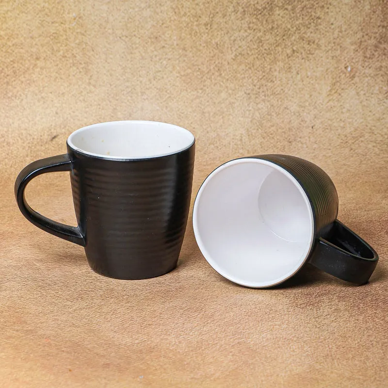 Brew Melamine Coffee Mug (250 mL Each/Black) - Set of Two media 4
