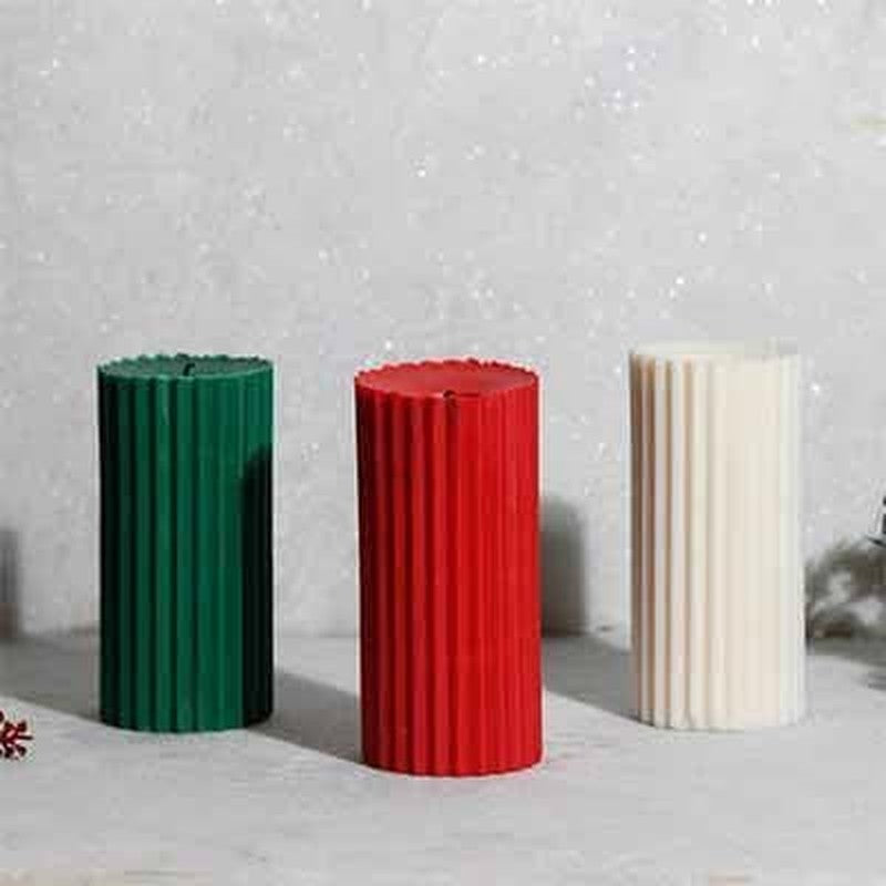 Combo of 3 Scented 'Belief' Pillar Candles media 5