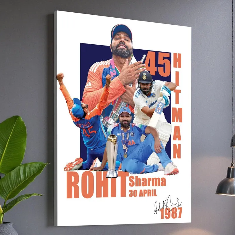 Rohit Sharma Canvas Wall Art media 4