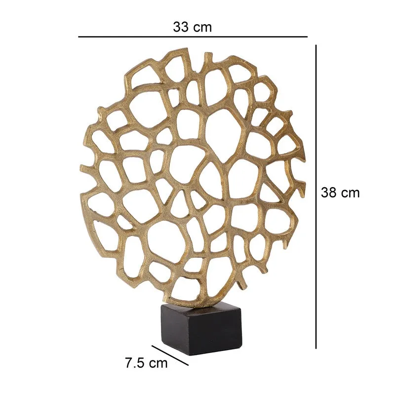 Honeycomb Halo Aluminium Showpiece - Gold media 6