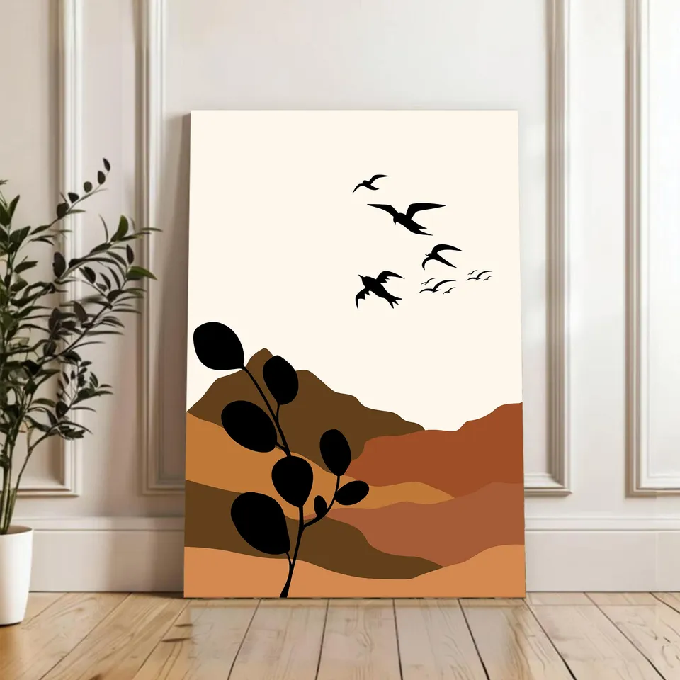 Boho Blush Cotton Canvas Wall Painting media 3
