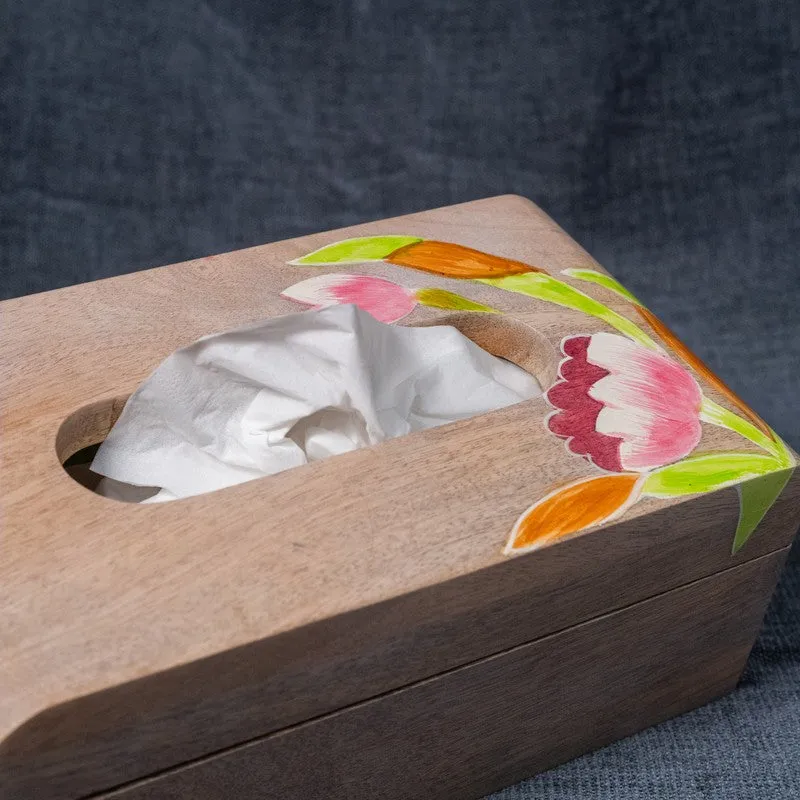 Sacred Lotus Wooden Tissue Holder media 6