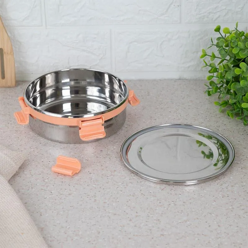 Ivago Steel Airtight Lunch Box (Peach) - 600 mL media 5