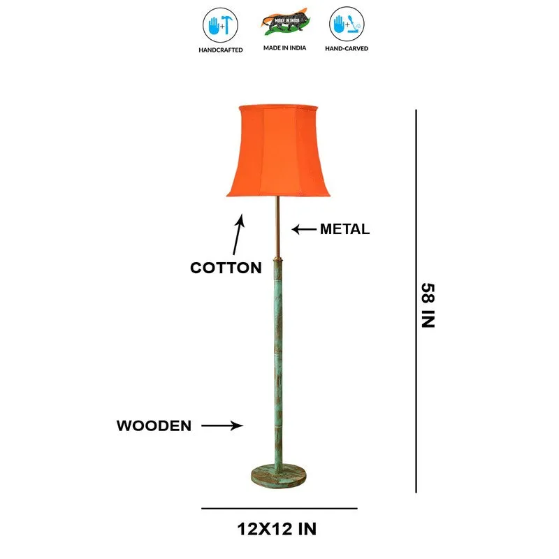 Misty Morning Wooden Floor Lamp - Orange media 8
