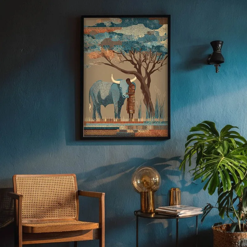 Prakriti Canvas Wall Painting With Black Frame media 9