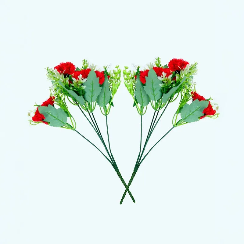 FloraCharm(Red) Decorative Artificial Flower Collection - Set Of Two media 3