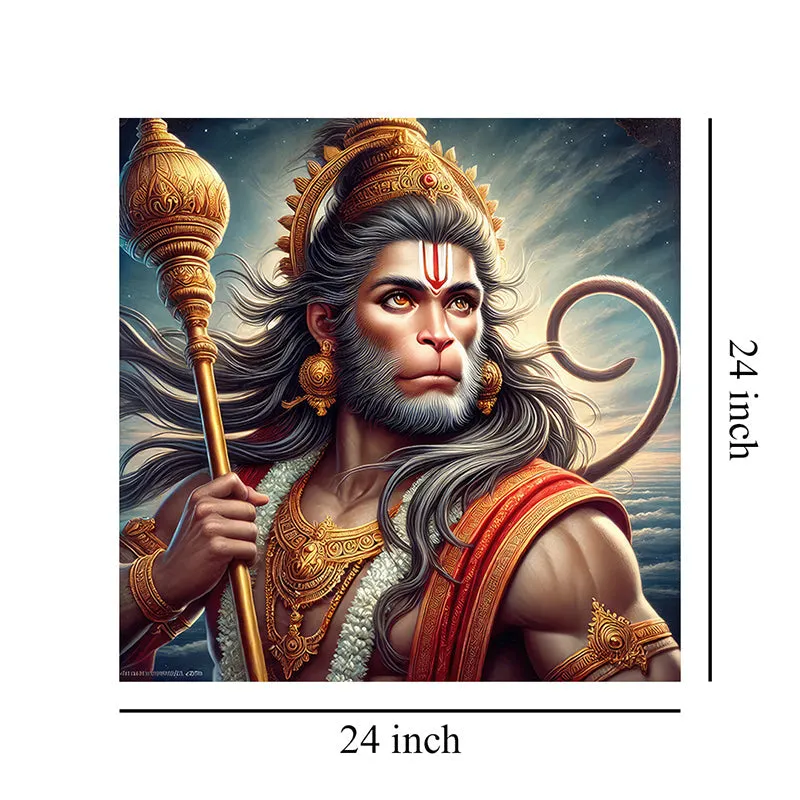 Fearless Hanuman Wall Painting media 7