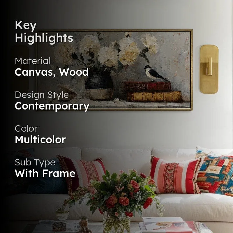 Bloom Haven Canvas Wall Painting With Frame media 2