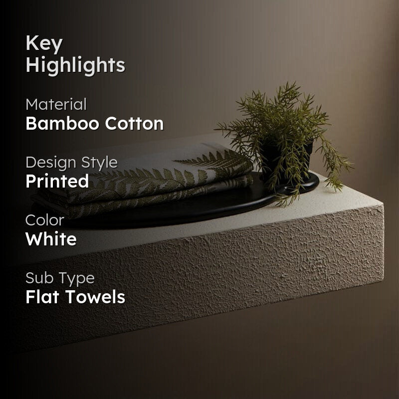 Fern Touch Bamboo Terry Hand Towel - Set Of Two media 2