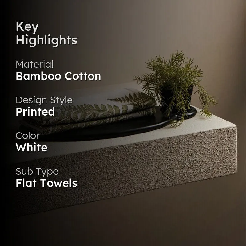 Fern Touch Bamboo Terry Hand Towel - Set Of Two media 2