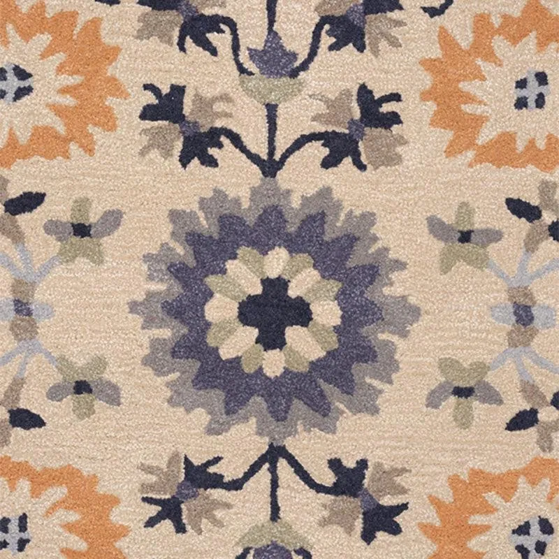 Erinyes Hand Tufted Ethnic Wool & Nylon Carpet - Blue media 5