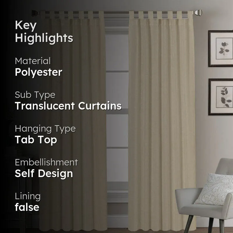 Esme Triple Pinch Pleat Short Width Curtain - Beige media 2