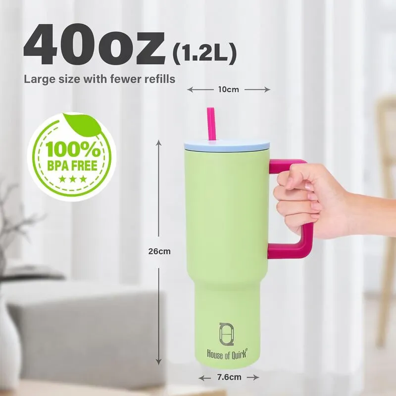 Sipsation Stainless Steel Tumbler (1200 ML) - Green media 8