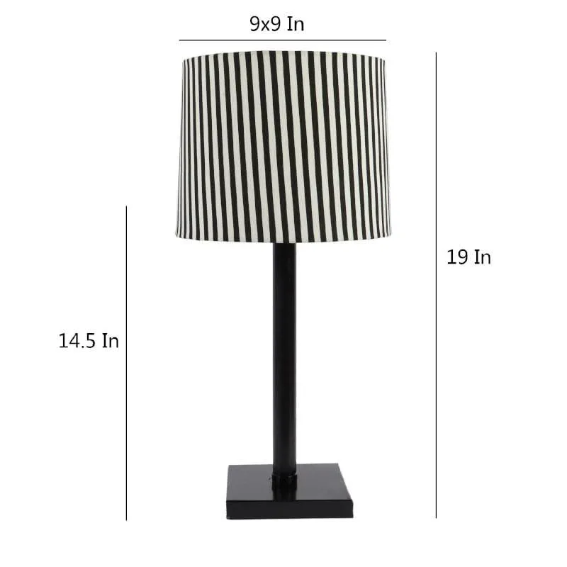 Zebro Monroe Fabric Table Lamp - Black,White media 5