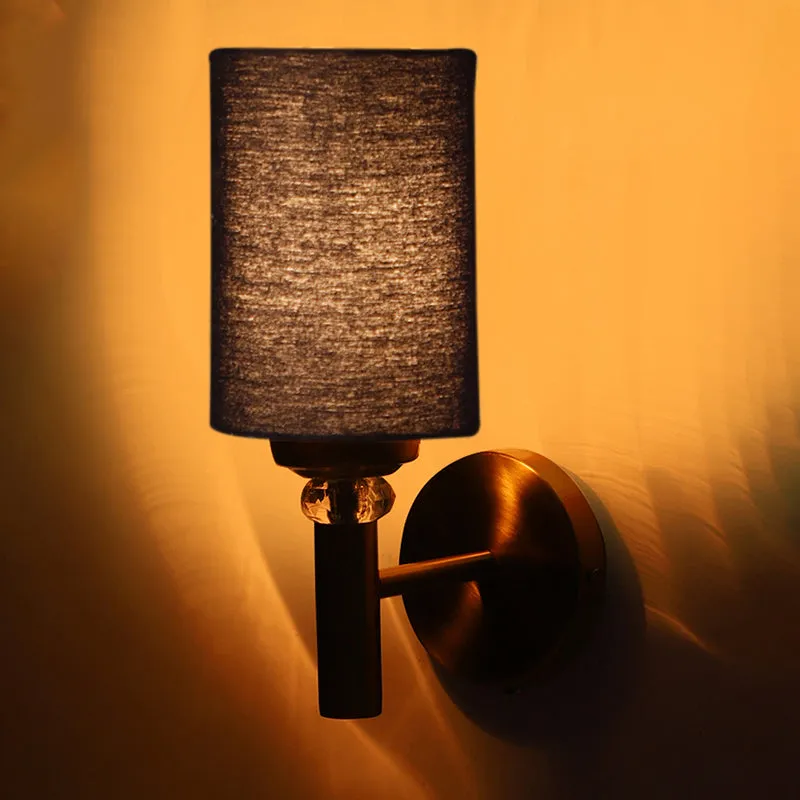 Sienna Steel & Cotton Wall Lamp - Black media 5