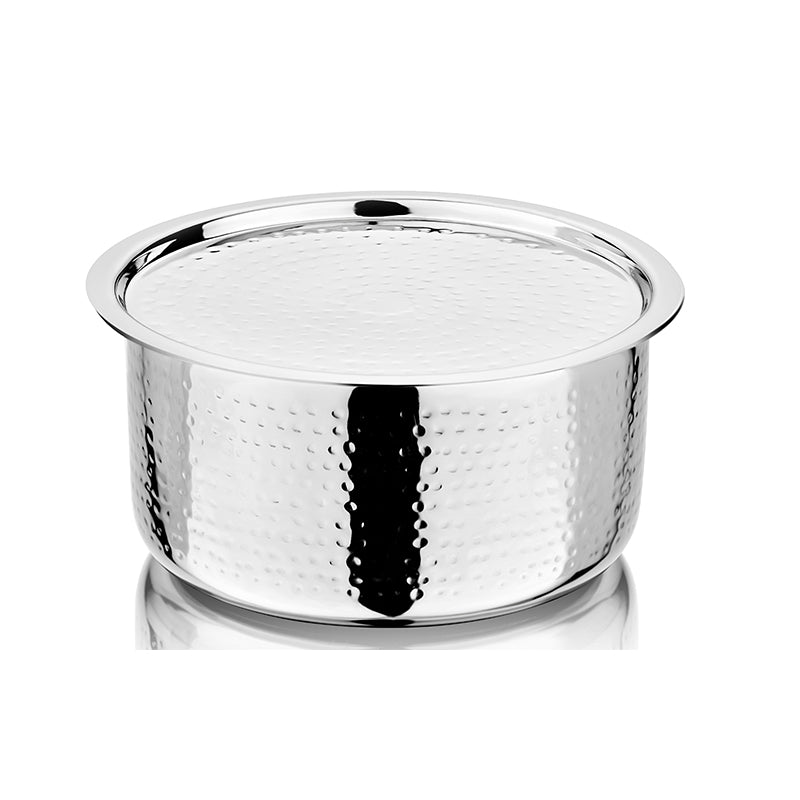 Nirlon Stainless Steel Pateela With Lid - 2200 mL/7 Inches media 7
