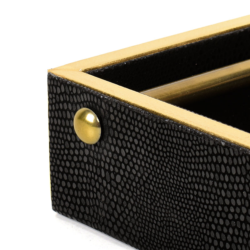 Tisquo Faux Leather Tissue Holder - Black media 4