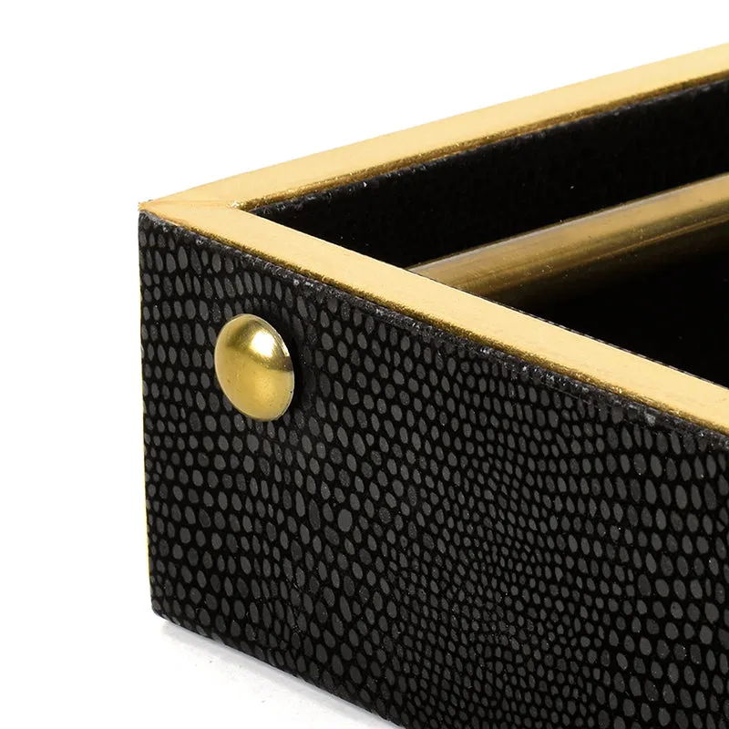 Tisquo Faux Leather Tissue Holder - Black media 4