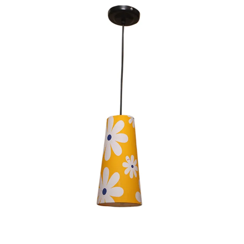 Floral Sunshine Fabric Ceiling Lamp media 5