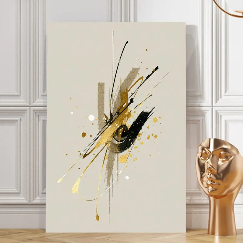 Fluid Form Gold Accent Canvas Wall Art media 7