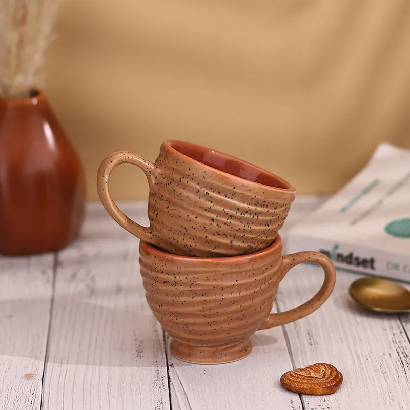 Constanza Ceramic Tea Cup (150 mL)/Brown) media 3