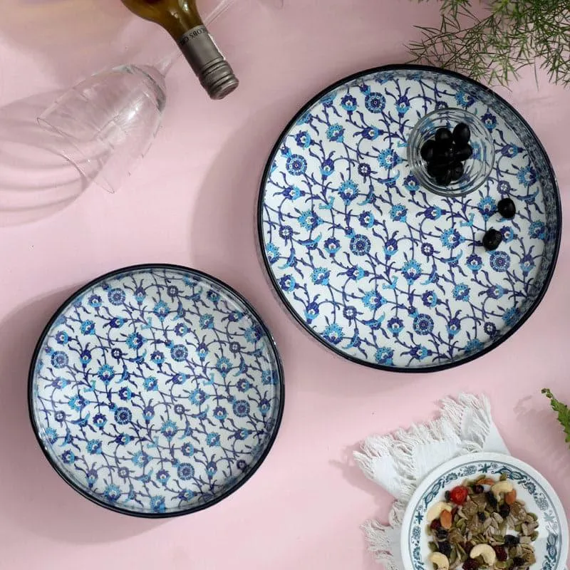 Indigo Spread Round Serving Tray - Set Of Two media 3