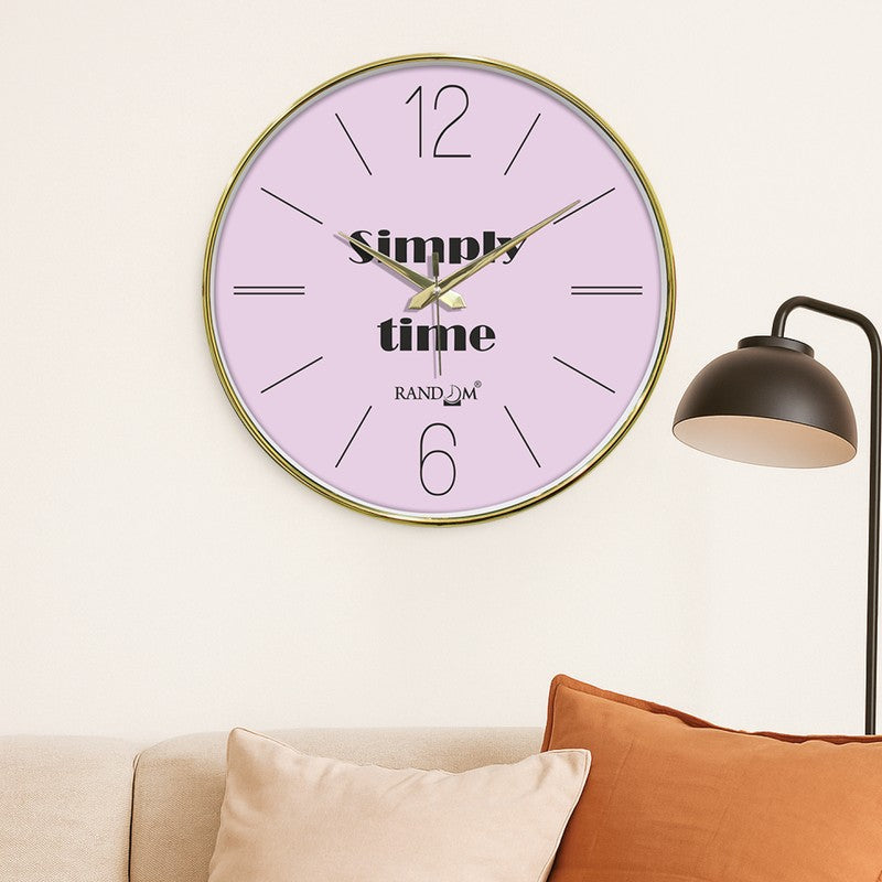 Simply Time Round Analog Wall Clock - Lavender