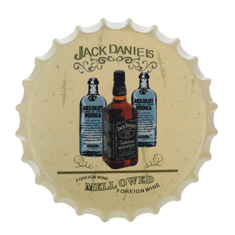 Jack Daniels Mellowed Bottle Cap Metal Wall Accent media 3