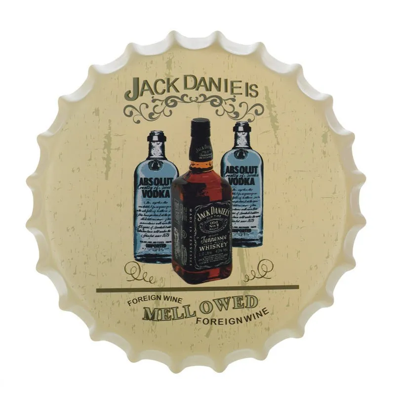 Jack Daniels Mellowed Bottle Cap Metal Wall Accent media 3