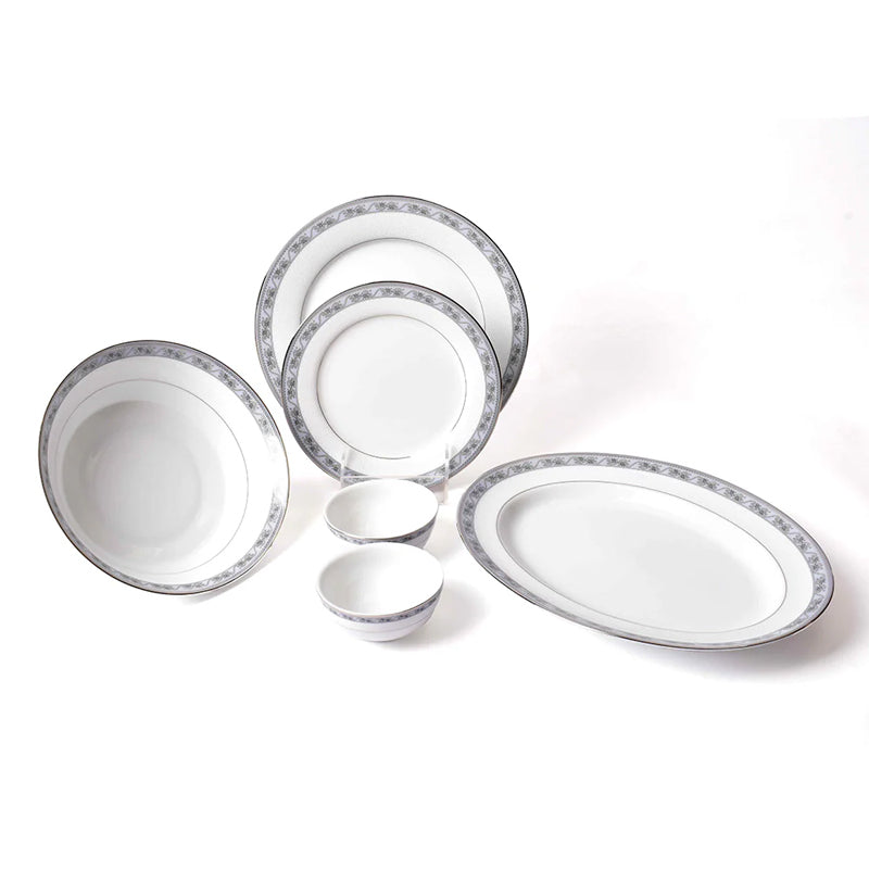 Mariella 24k Gold Brushed Porcelain Dinner Set - 21 Piece Set media 11