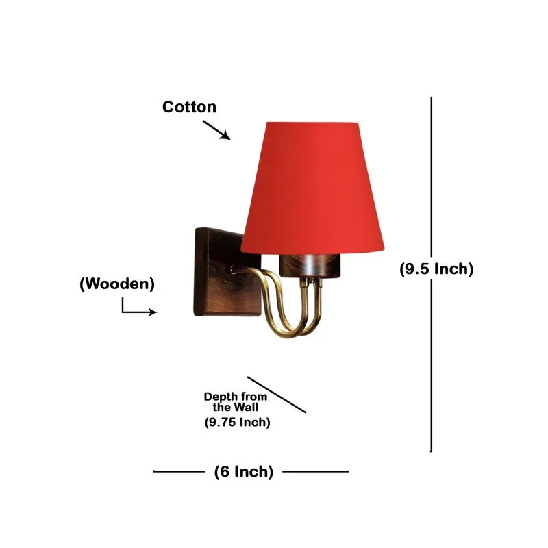 Gilded Arch Decorative Cotton Wall Lamp - Red media 7