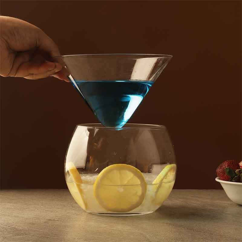 Triangled StemLess Martini Chiller Glass - 350 mL media 3