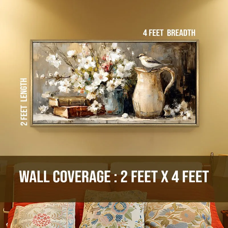 Birdsong Canvas Wall Painting With Frame media 8