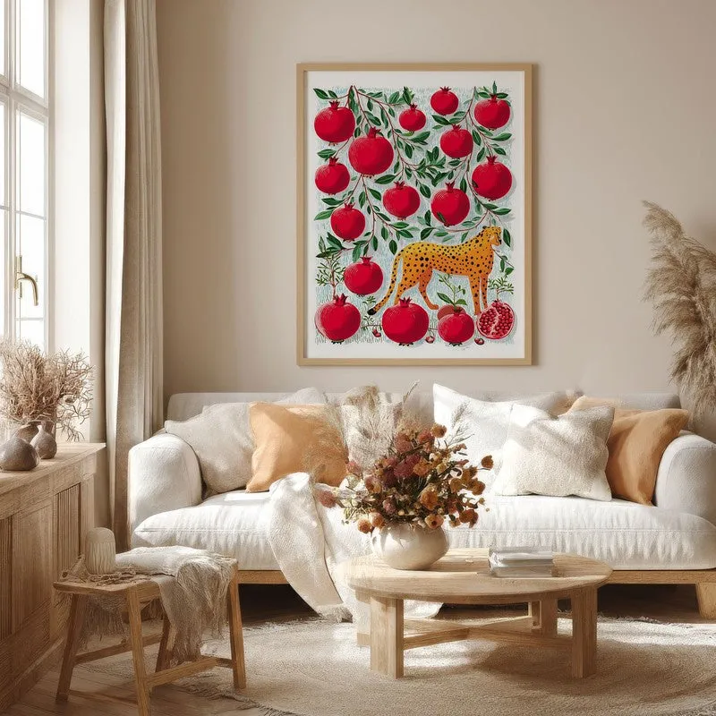 Scarlet Canvas Wall Painting - Brown Frame media 4