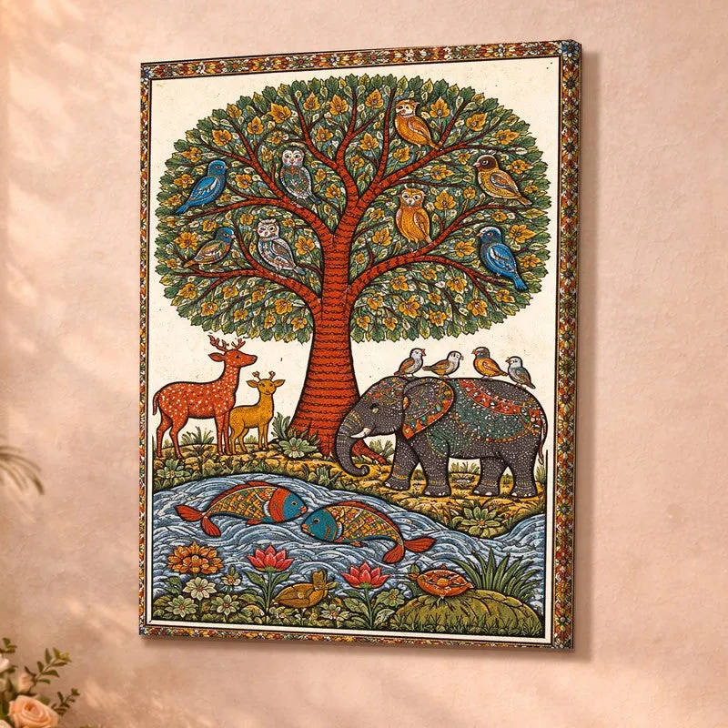 Tree of Life Animals Canvas Wall Art & Paintings media 4