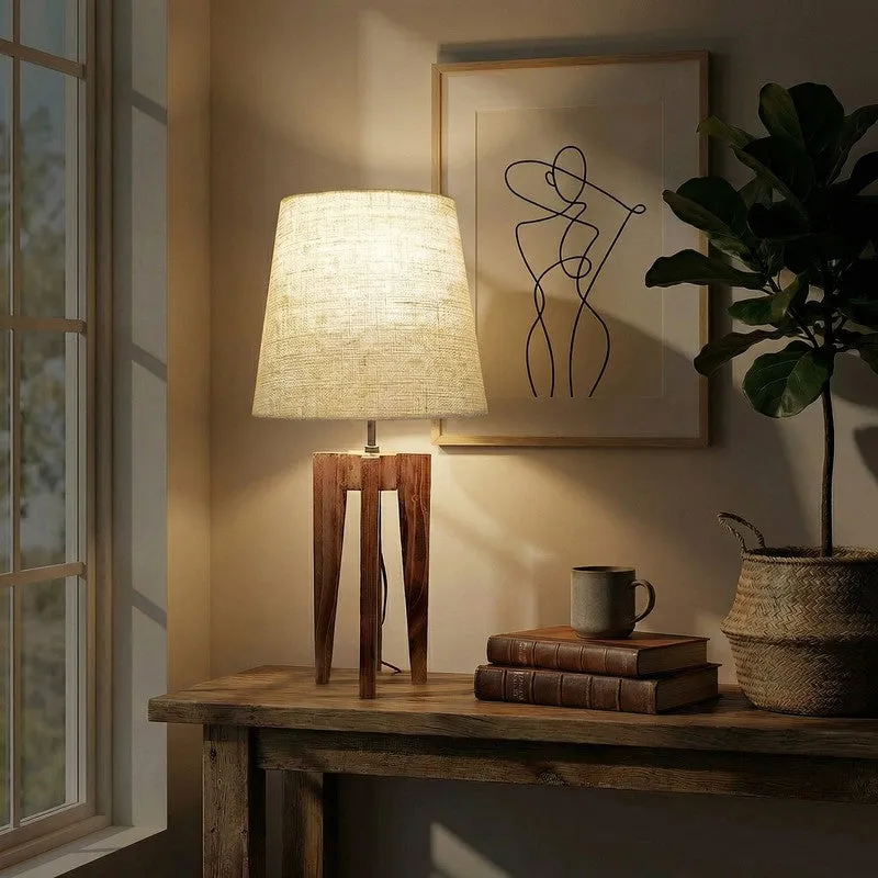 Idylla Jute Table Lamp - Brown,White media 3