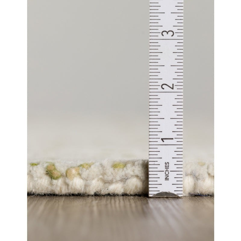 Timeless Textures Hand Tufted Wool Rug - Olive & White media 9