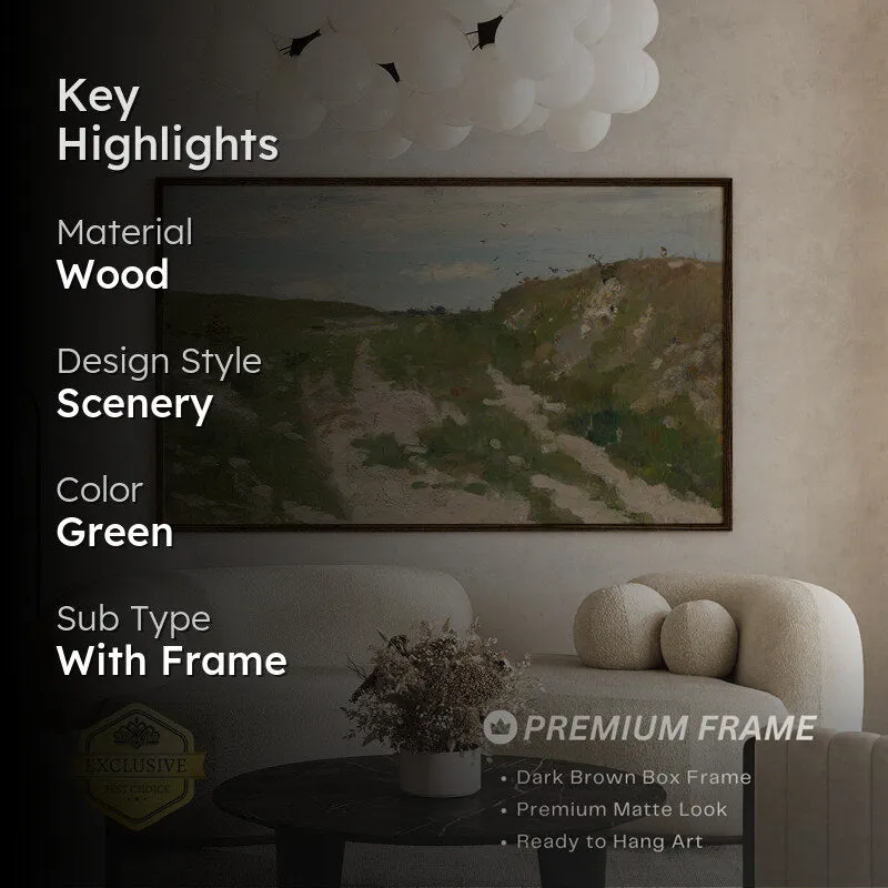 Mountain Paths Wood Wall Art With Frame - Black media 2