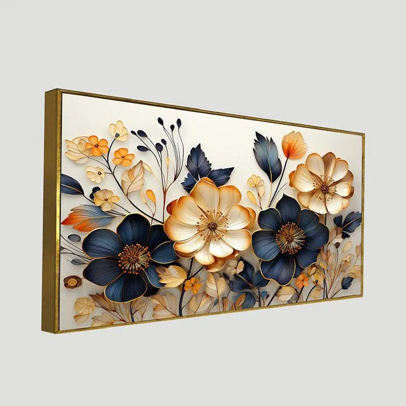 Munica Floral Wall Painting With Frame media 6