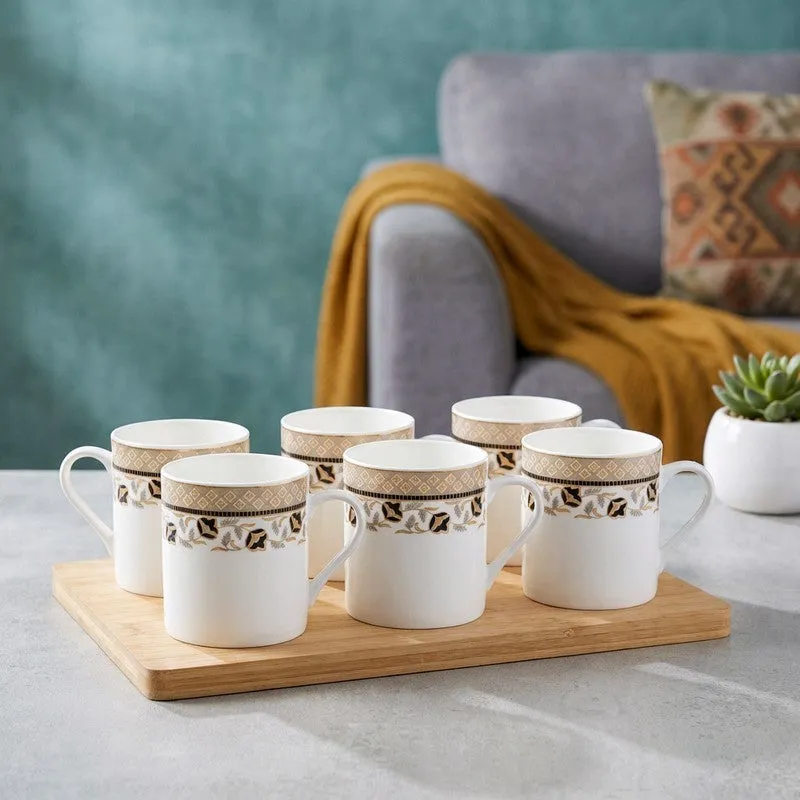 Charm Bone China Tea Cup (210 mL Each) - Set Of Six media 1