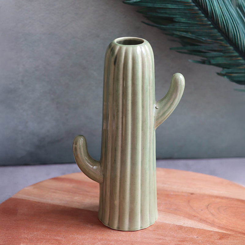 Desideria Ceramic Vase - Dark Green media 3