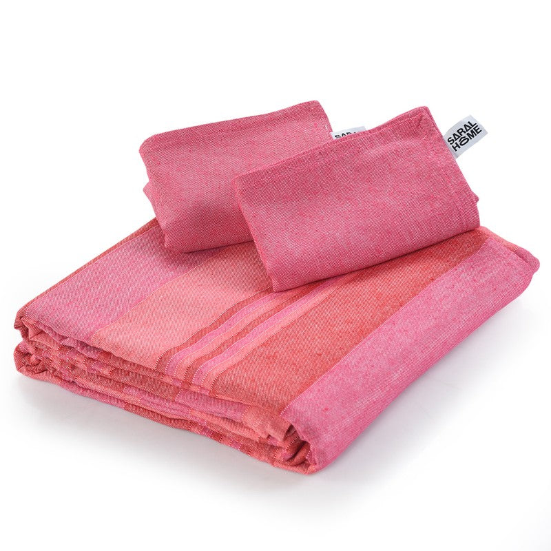 Parallel Peace Cotton Bedsheet (Pink) - 220 TC media 5