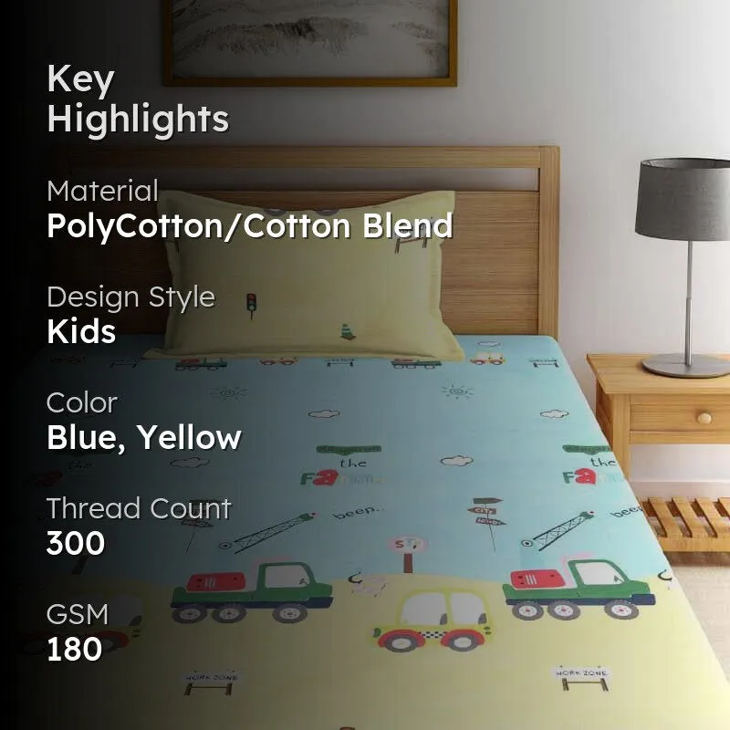 Traffic Rules Printed Bedsheet - 180 GSM media 2