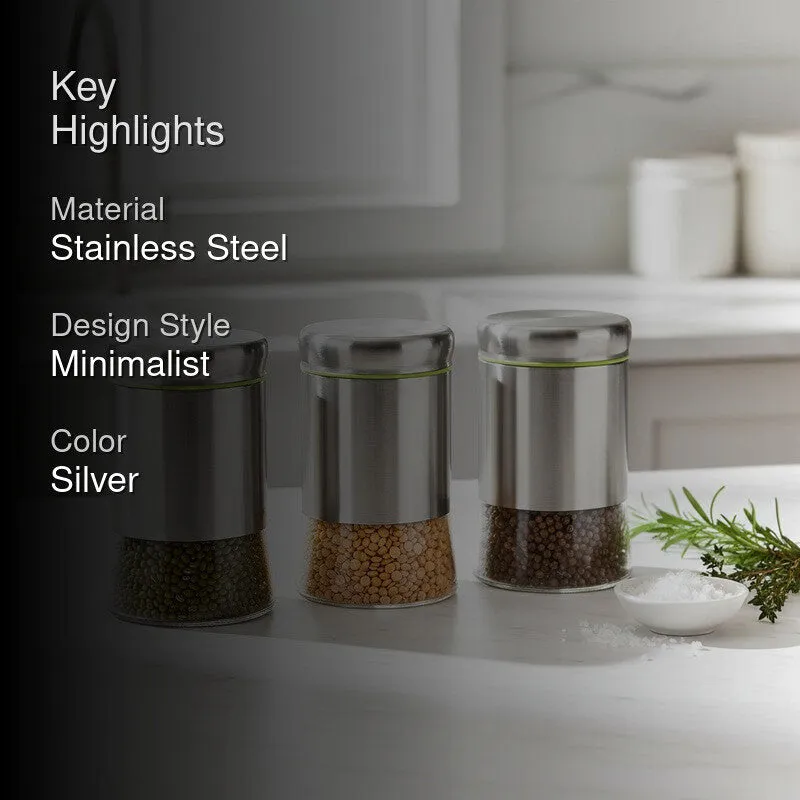 Pure Pantry Stainless Steel Jar (550 mL Each) - Set Of Three media 2