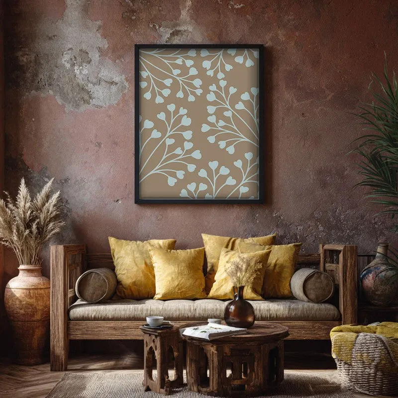 Tundra Bloom Canvas Wall Painting With Black Frame media 7